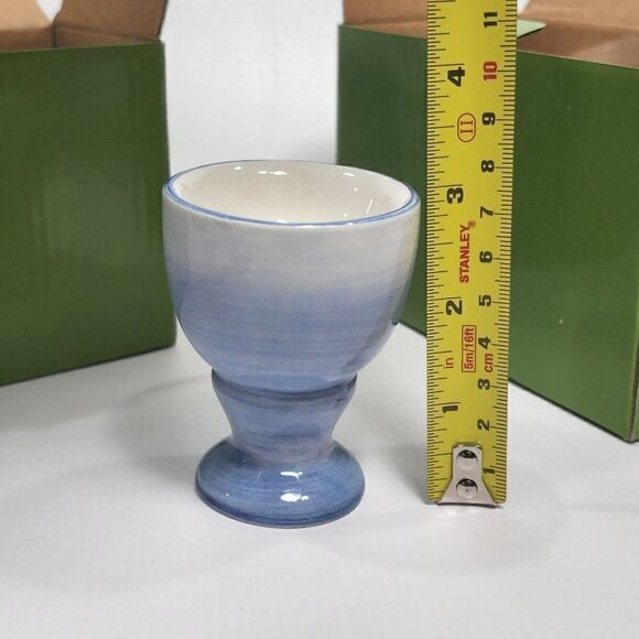 Set of 4 - Harry and David Ceramic Egg Cup/ Candle Holder 3" - Picture 7 of 7
